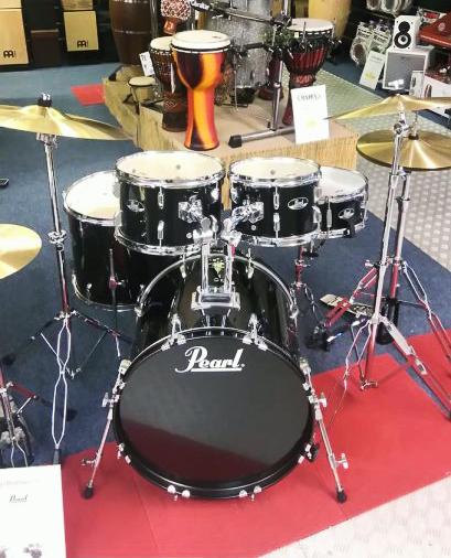 vieren Dwang B olie Pearl RS525C/C31 Roadshow Series Drum Set - Jet Black - Drums Only