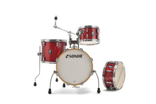 COMPACT PROFESSIONAL SONOR AQX JUNGLE SHELL SET RED MOON SPARKLE