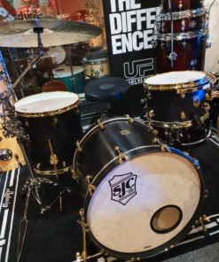 SJC Custom Drums - Black Ebony Gold Hardware 1
