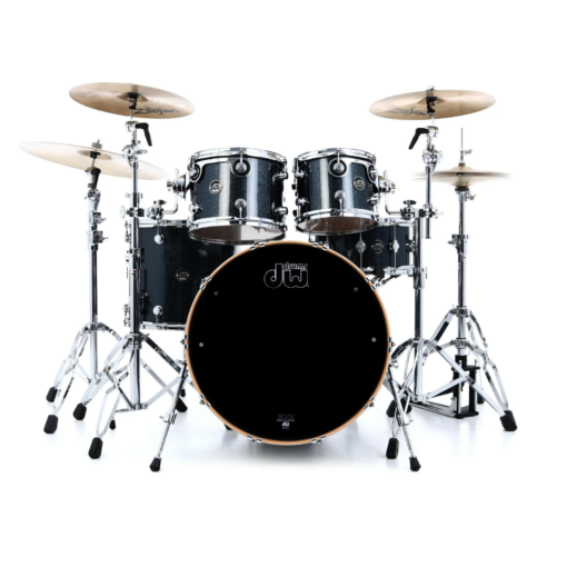 DW Limited Edition Performance Series Cherry 4-piece Shell Pack - Black Sparkle_