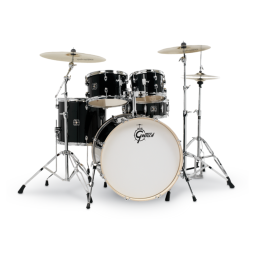 GRETSCH ENERGY 5-PIECE KIT BLACK WITH PAISTE CYMBALS GE4E825B