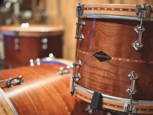 Craviotto Solid Mahogany 3 Inlays Woodhoops Handcrafted tom