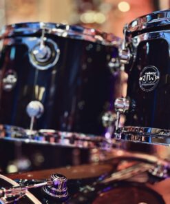 DW Performance Black Ebony Lacquer toms