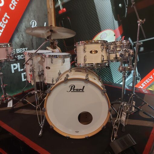 Pearl Masters Maple Gum 5 Piece Shell Set - Silver White Swirl