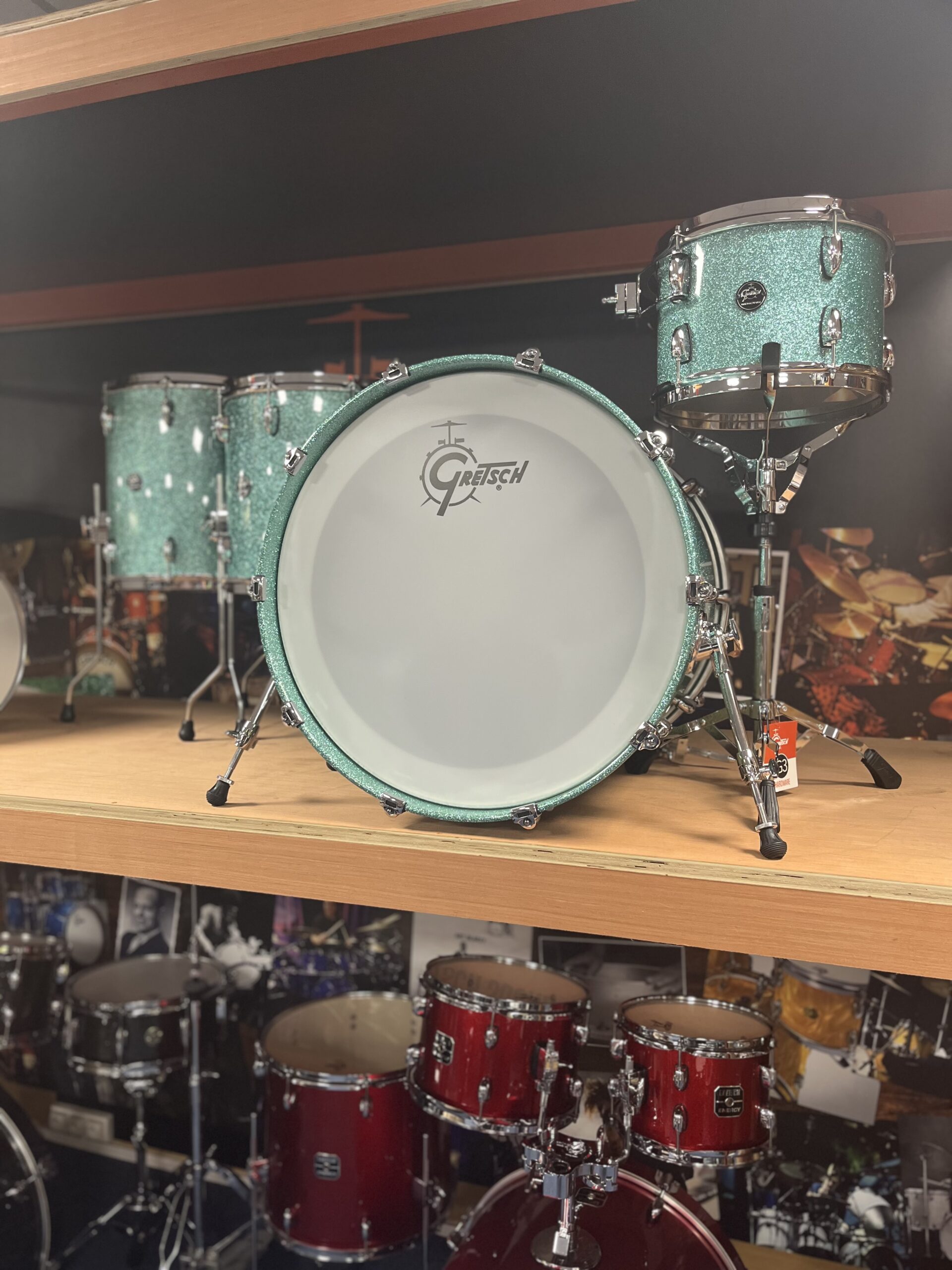 Gretsch Renown Maple Studio II - 4pcs - Turquoise Sparkle - Afbeelding 5