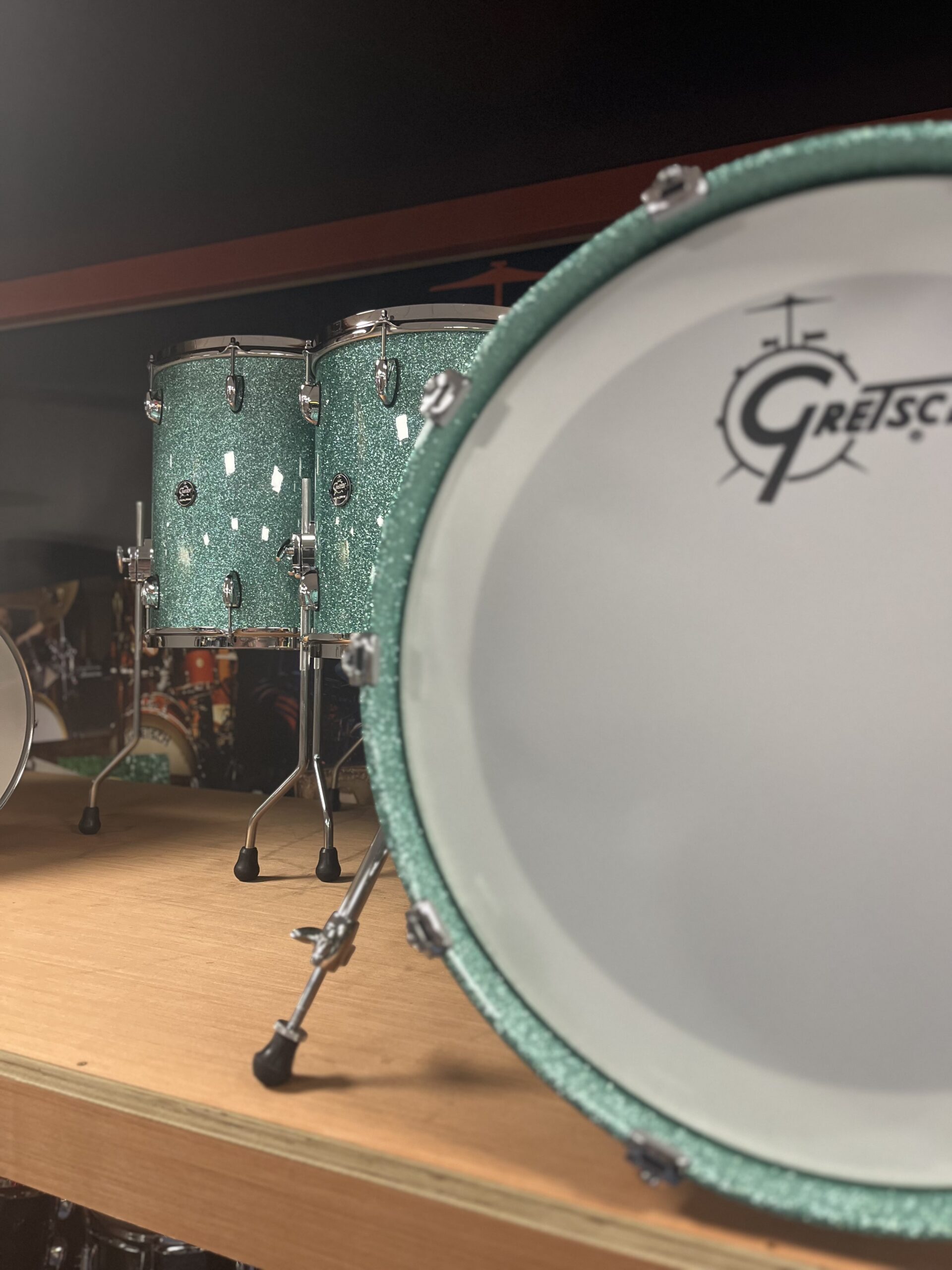 Gretsch Renown Maple Studio II - 4pcs - Turquoise Sparkle - Afbeelding 3