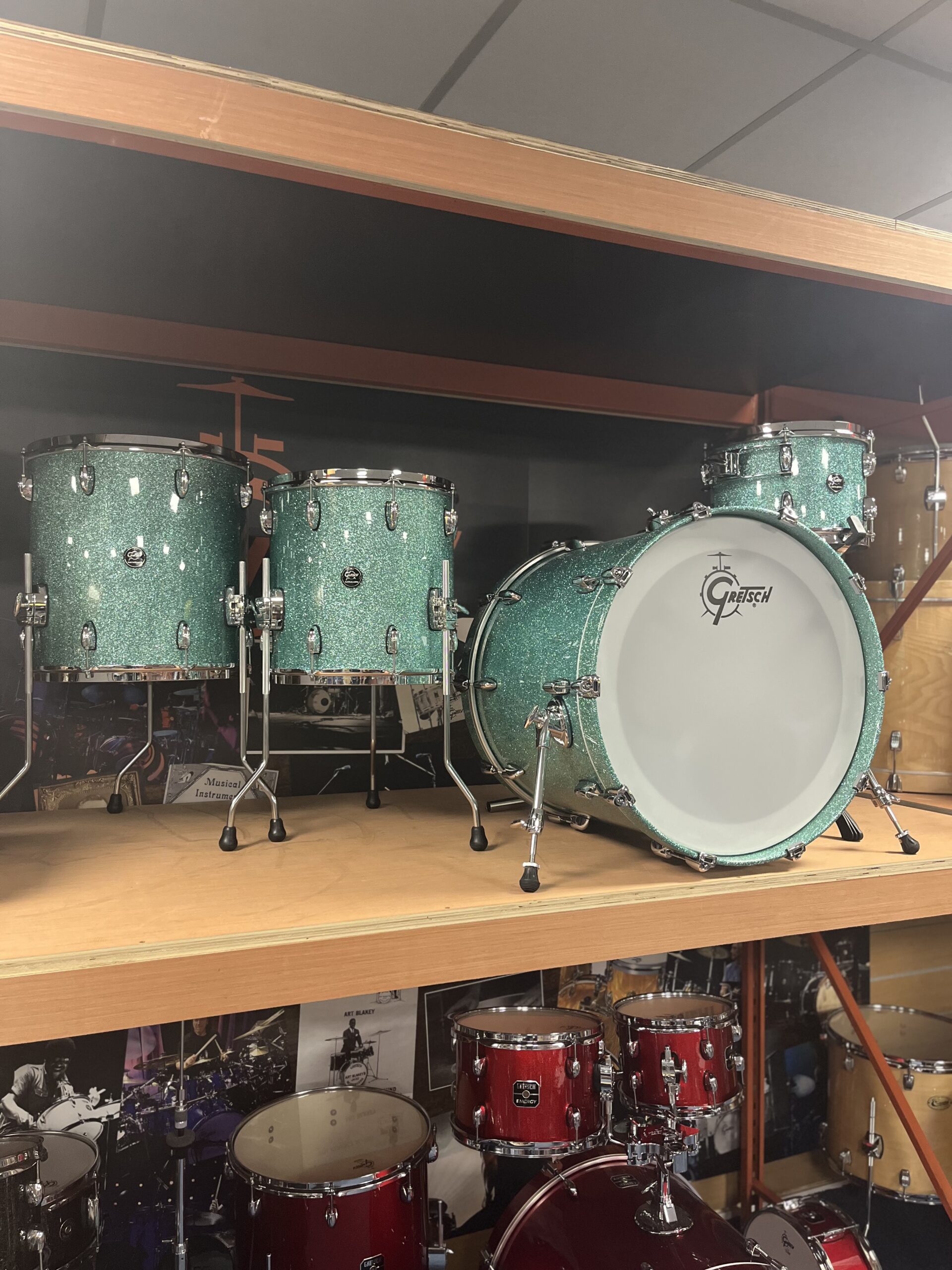 Gretsch Renown Maple Studio II - 4pcs - Turquoise Sparkle - Afbeelding 2