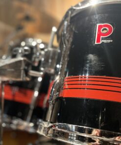 Premier Drumstel (Vintage 70s) - 5pcs- Black/ Tri-Band Red - Afbeelding 7